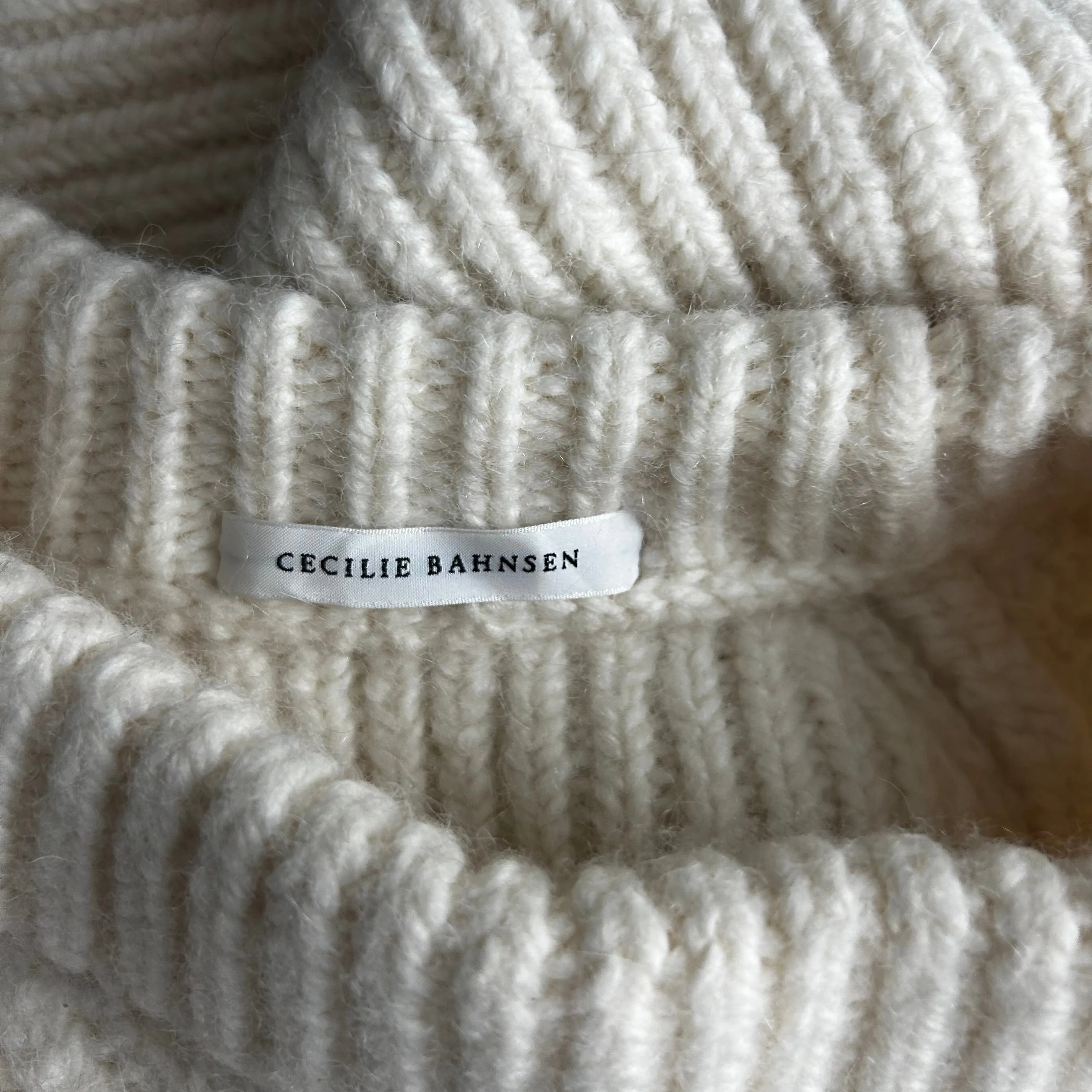 Cecilie Bahnsen £560 Cream Wool & Alpaca Gloria Cable Knit Sweater  XS/S/M