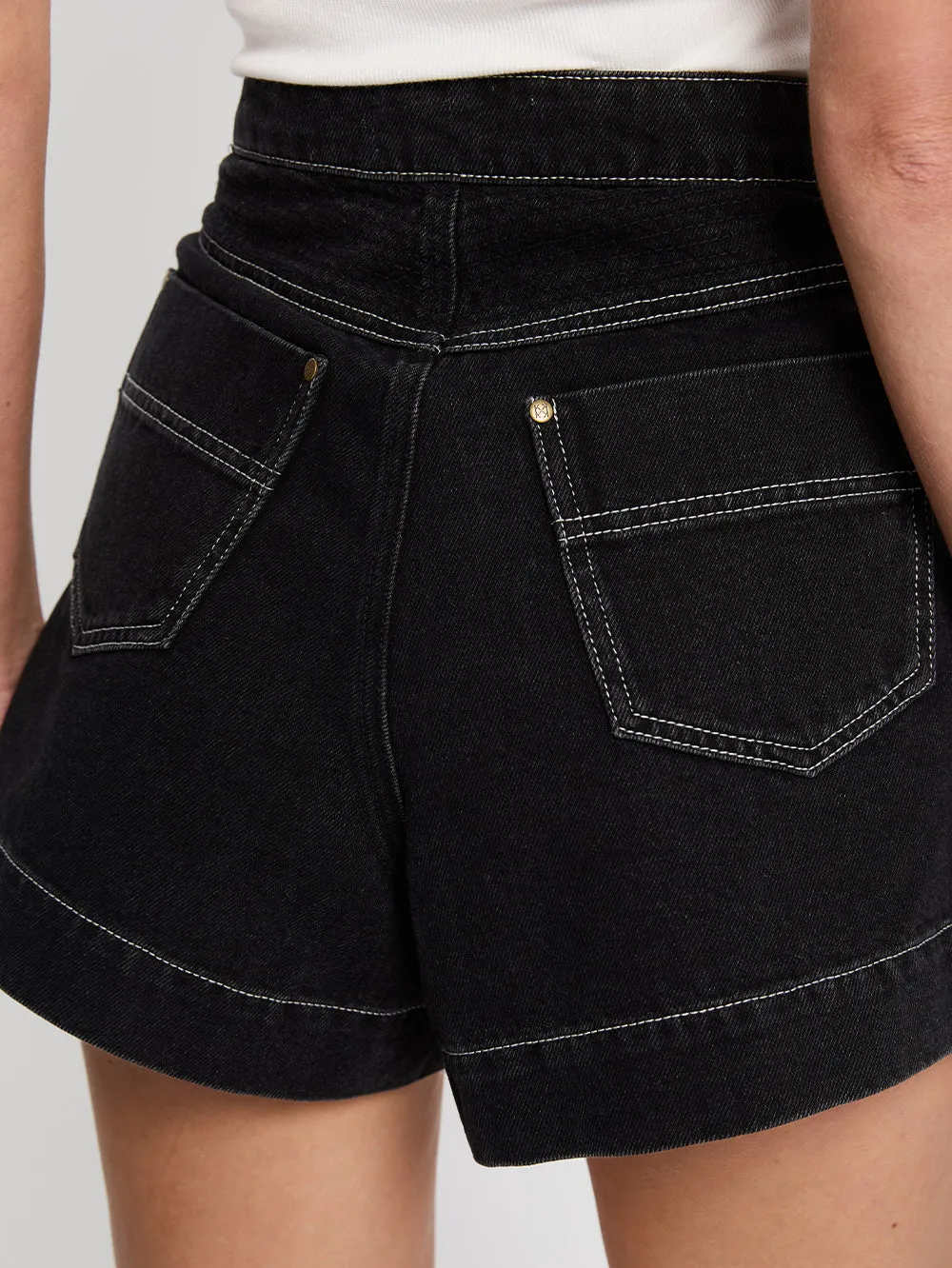 Celene Denim Short - Black