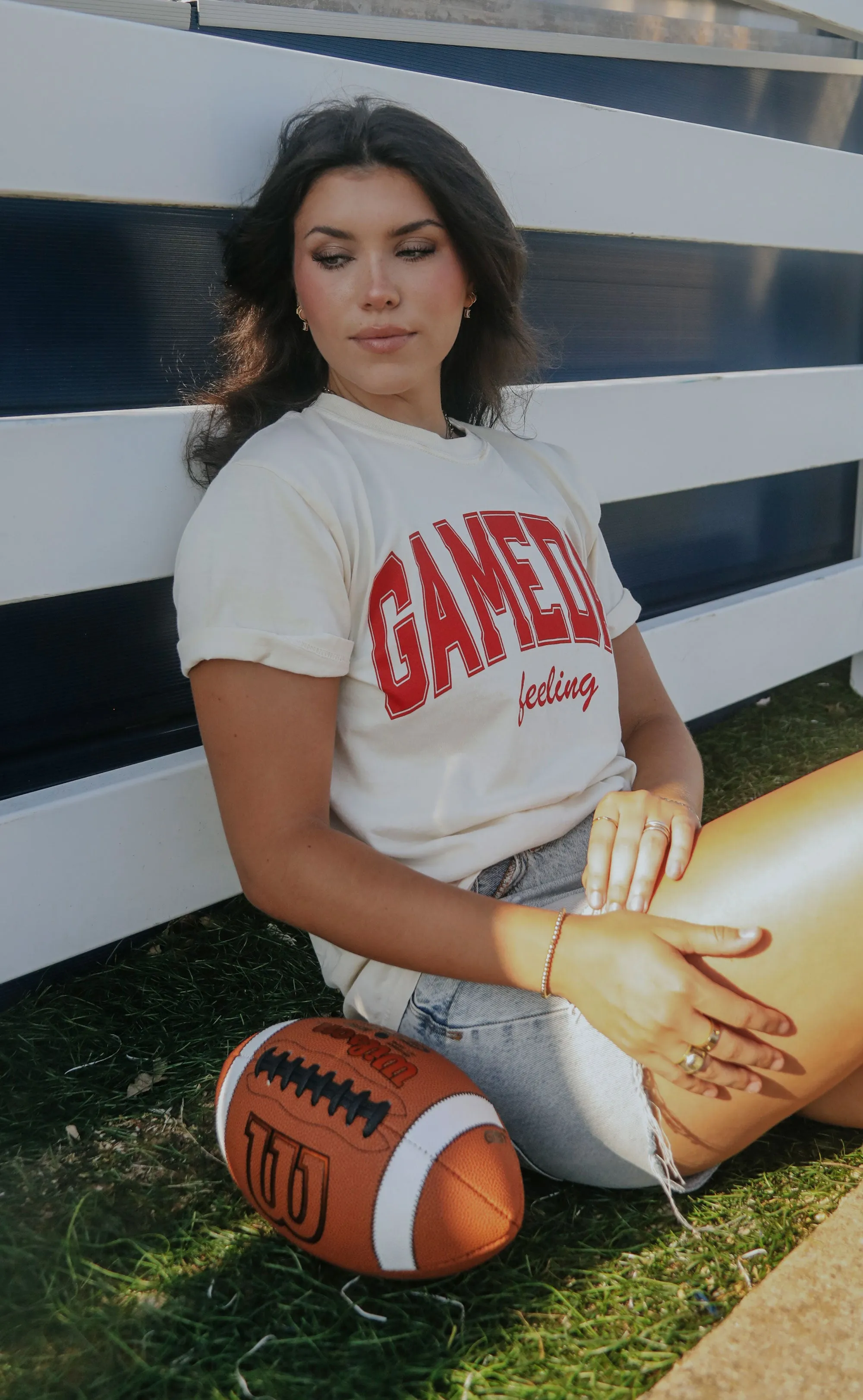 charlie southern: gameday feeling t shirt - red