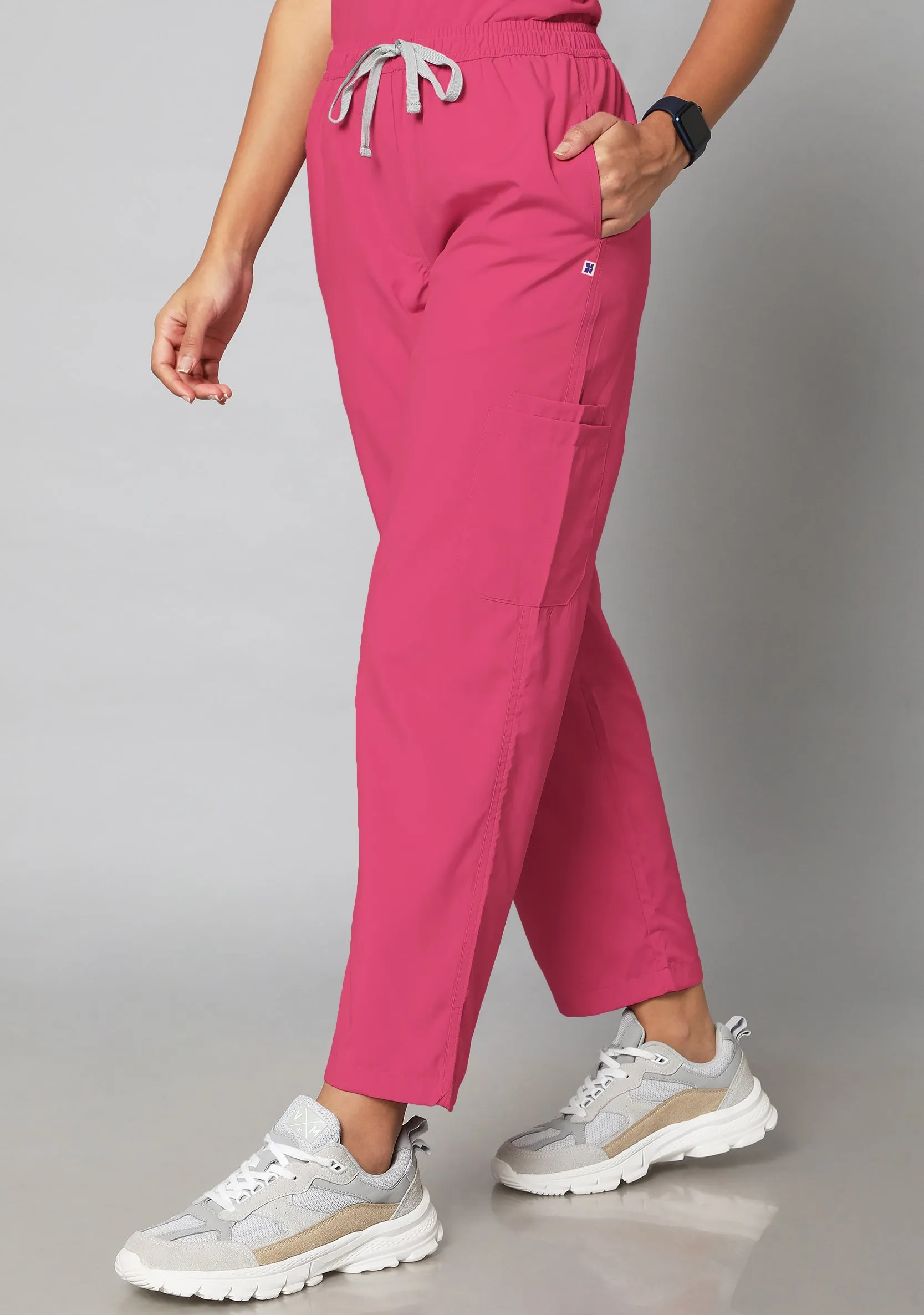 Classic Women's 10 Pocket (Hot Pink) Scrub