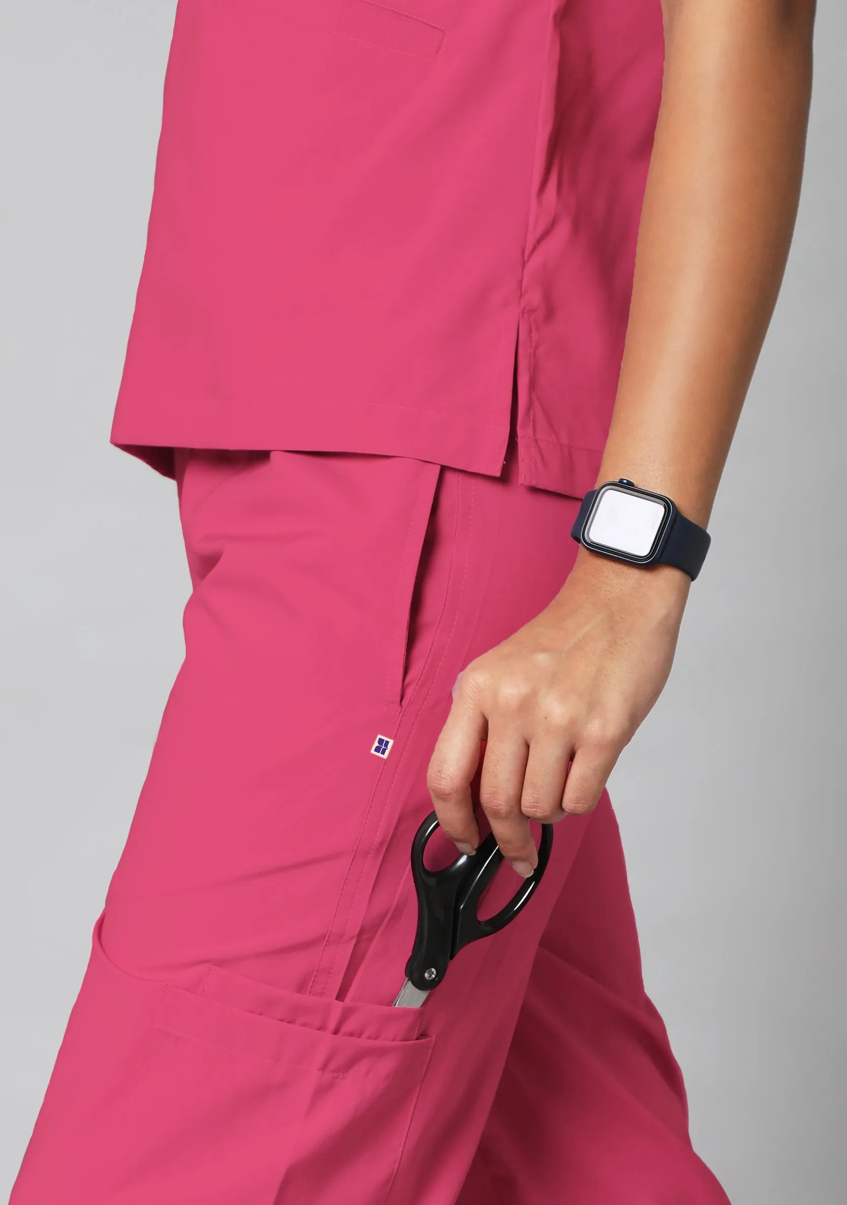 Classic Women's 10 Pocket (Hot Pink) Scrub