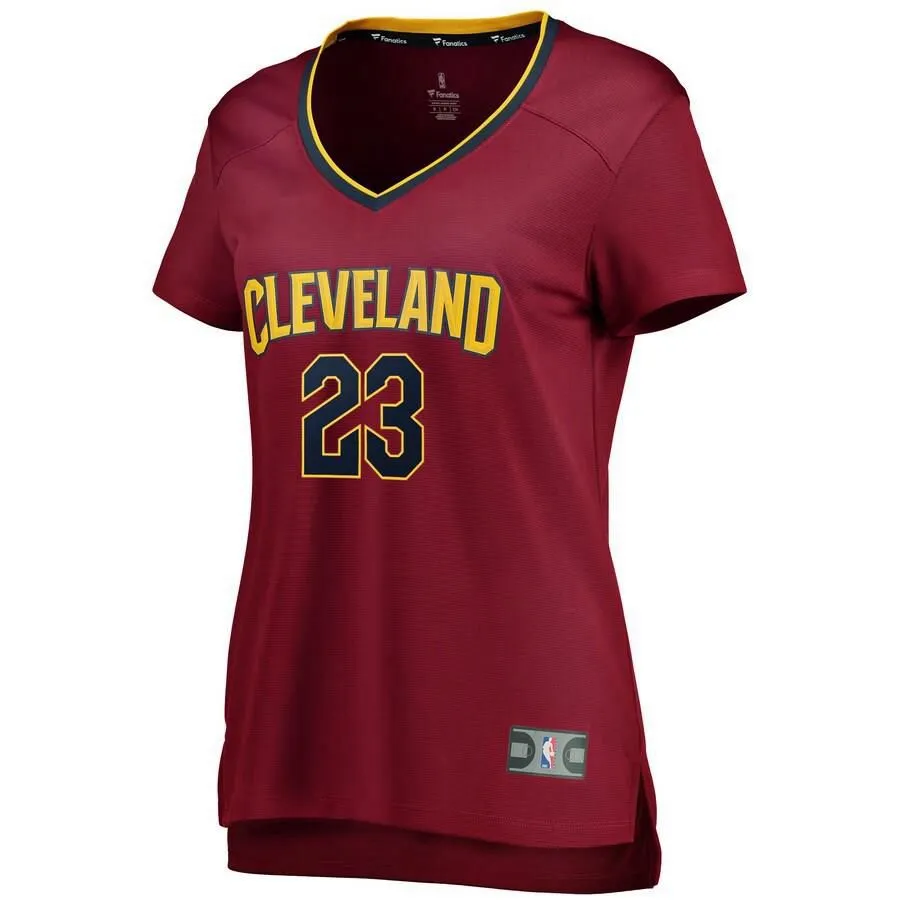 Cleveland Cavaliers LeBron James Fanatics Branded Fast Break Icon Jersey Womens - Burgundy | Ireland R3067A4