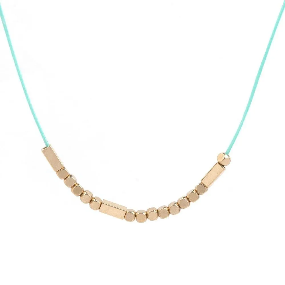 Copper Morse Code "Believe" Rope Necklace