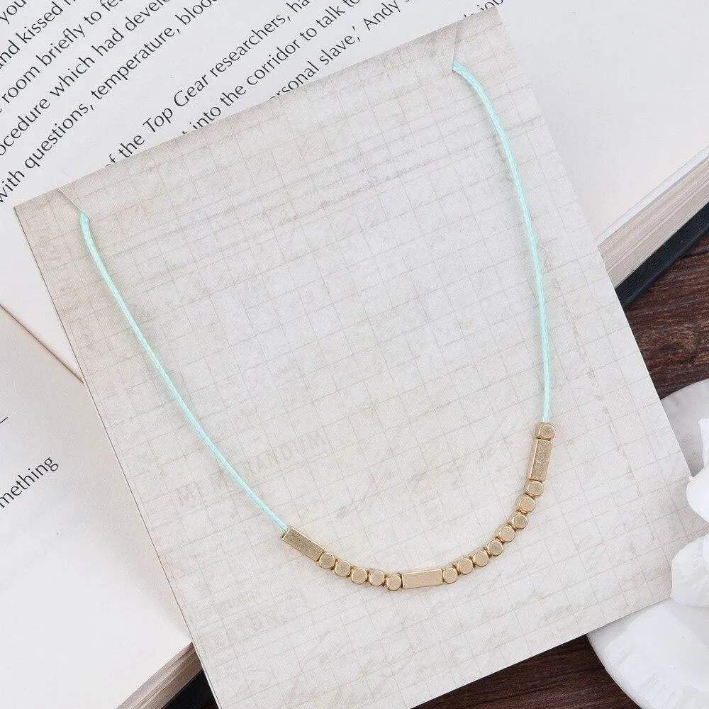 Copper Morse Code "Believe" Rope Necklace