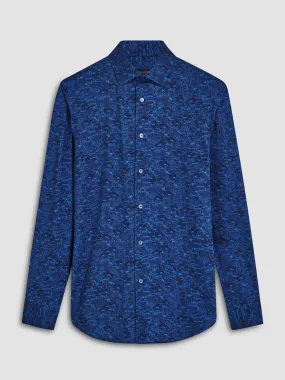 COTTON JAMES LONG SLEEVE SHIRT (FRENCH BLUE) - BUGATCHI