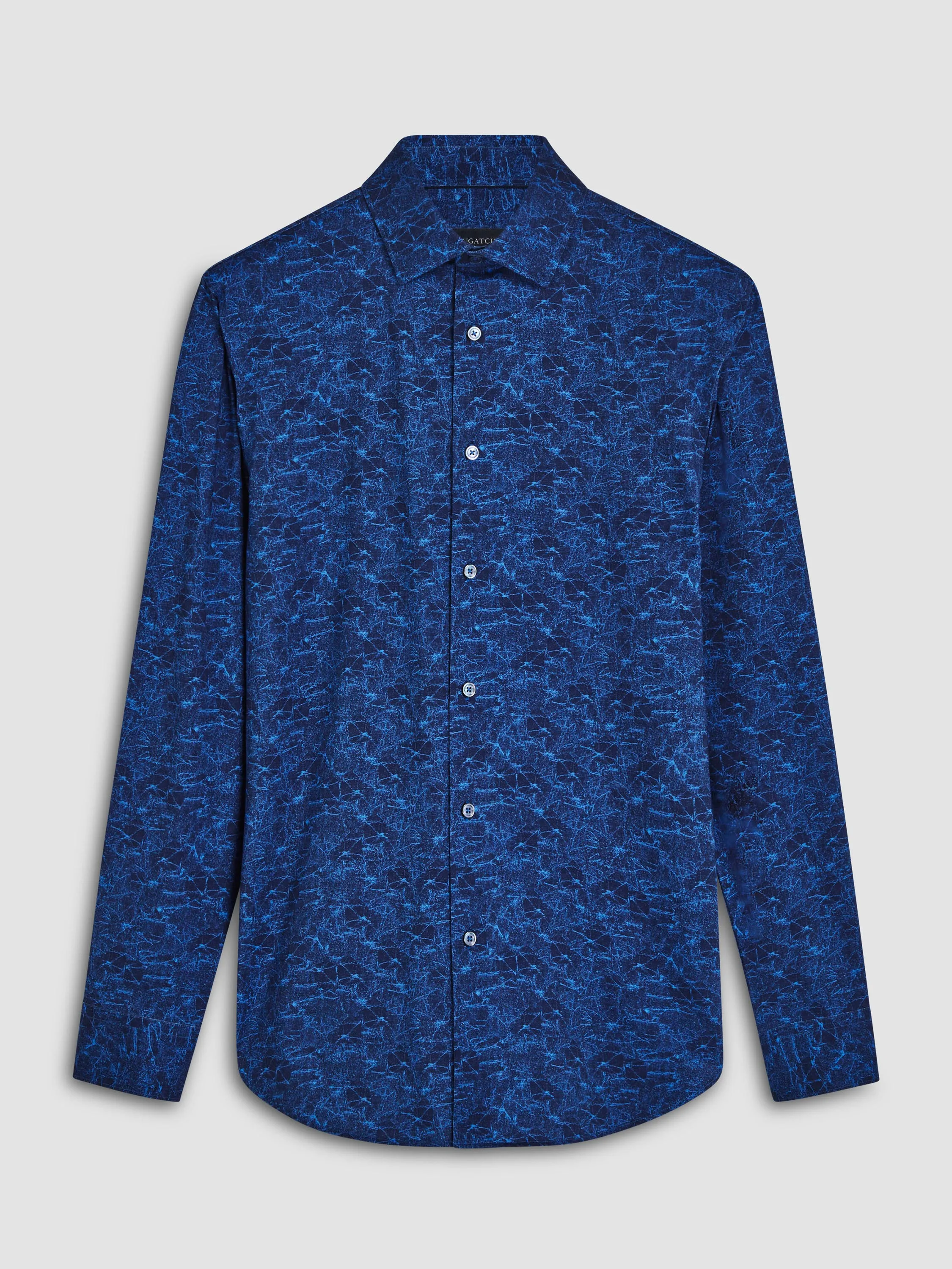 COTTON JAMES LONG SLEEVE SHIRT (FRENCH BLUE) - BUGATCHI