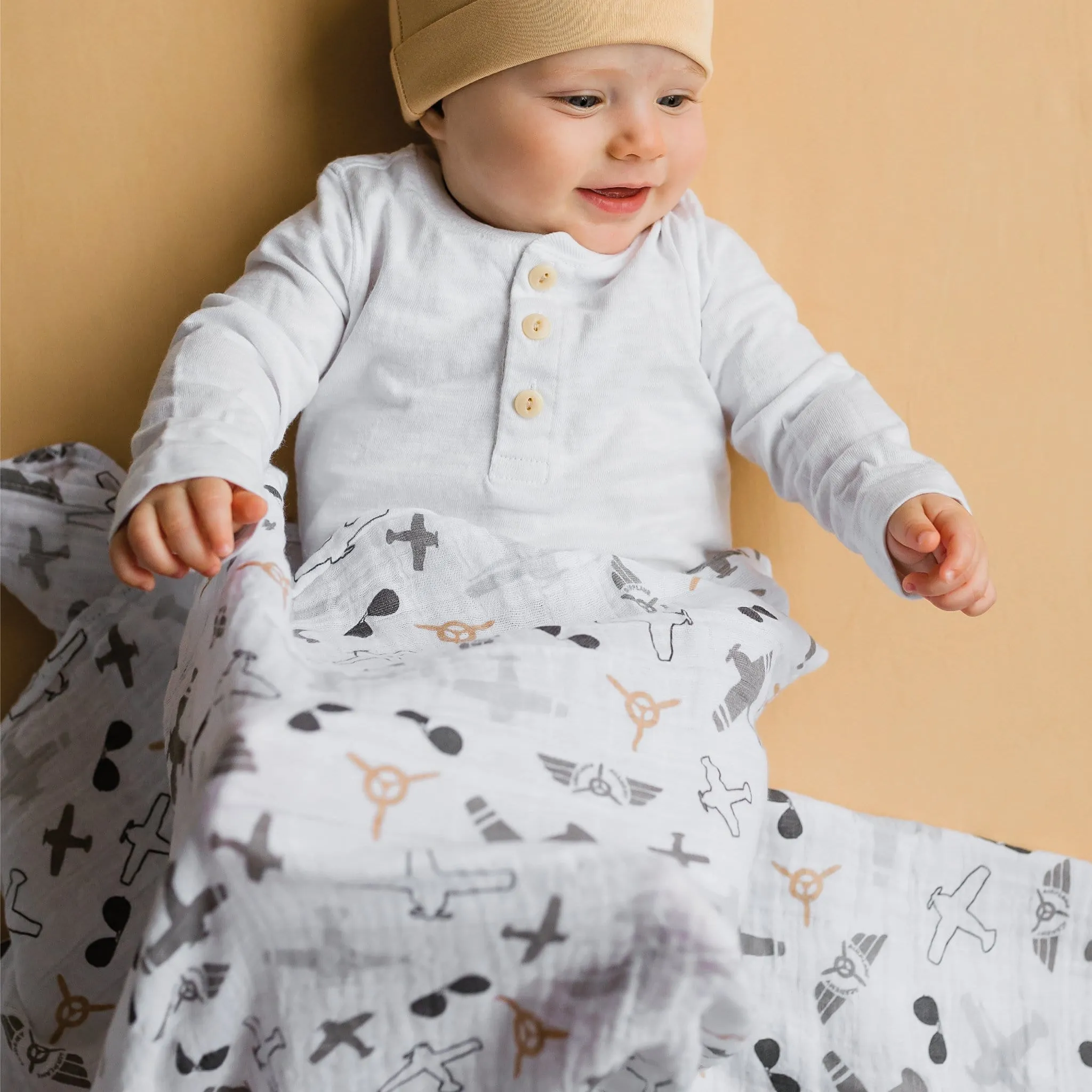 Cotton muslin swaddle - Planes | Partnership