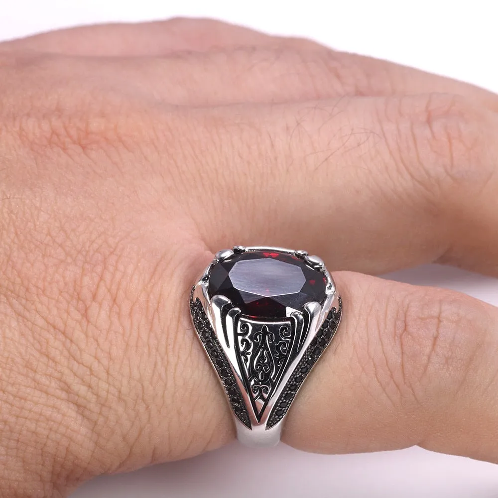 Cubic Zirconia 925 Sterling Silver Vintage Ring