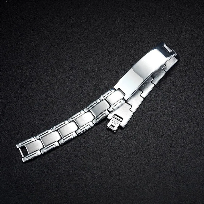 Custom Engrave 316L Stainless Steel Brushed Bracelet