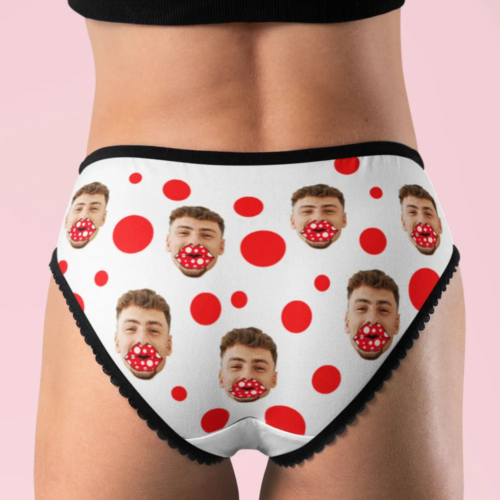 Custom Face Boxers AR View Personalised Funny Lips Valentine's Day Gift For Her