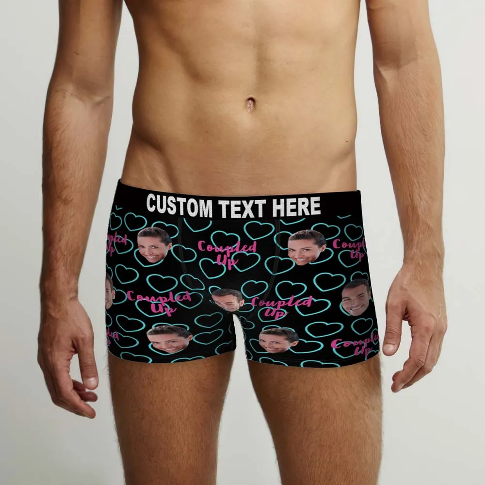 Custom Face Boxers Briefs Personalised Men's Shorts With Photo - Coupled Up