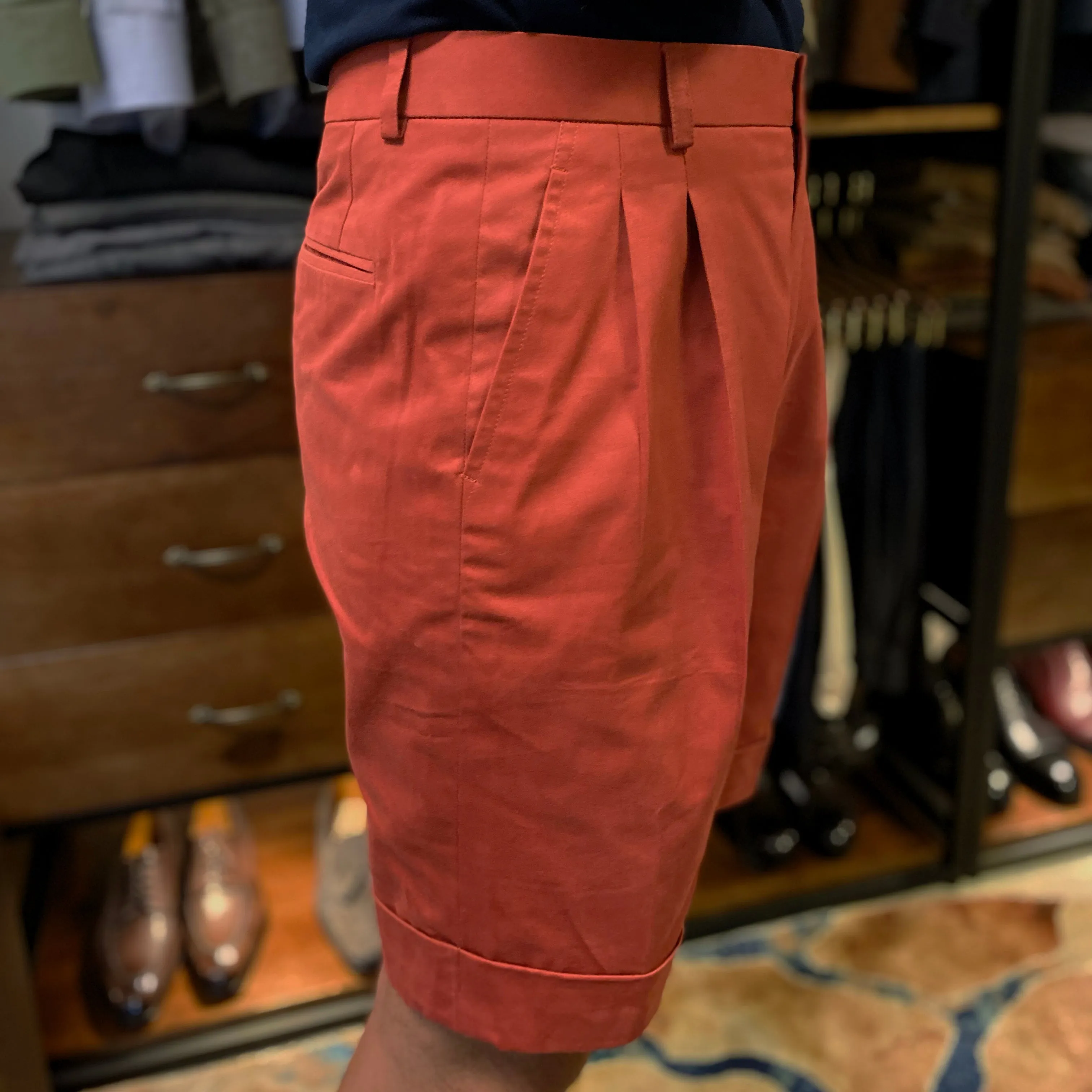 Custom Trousers with Dugdale Cotton Imperial Red