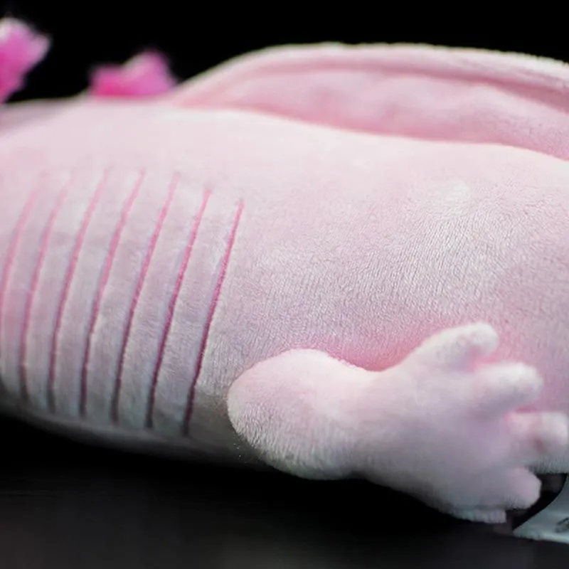 Cute Axolotl Soft Stuffed Plush Toy Realistic Simulation Ambystoma Mexicanum Pink Dinosaur Animal Model Doll For Kids Audlt Gift