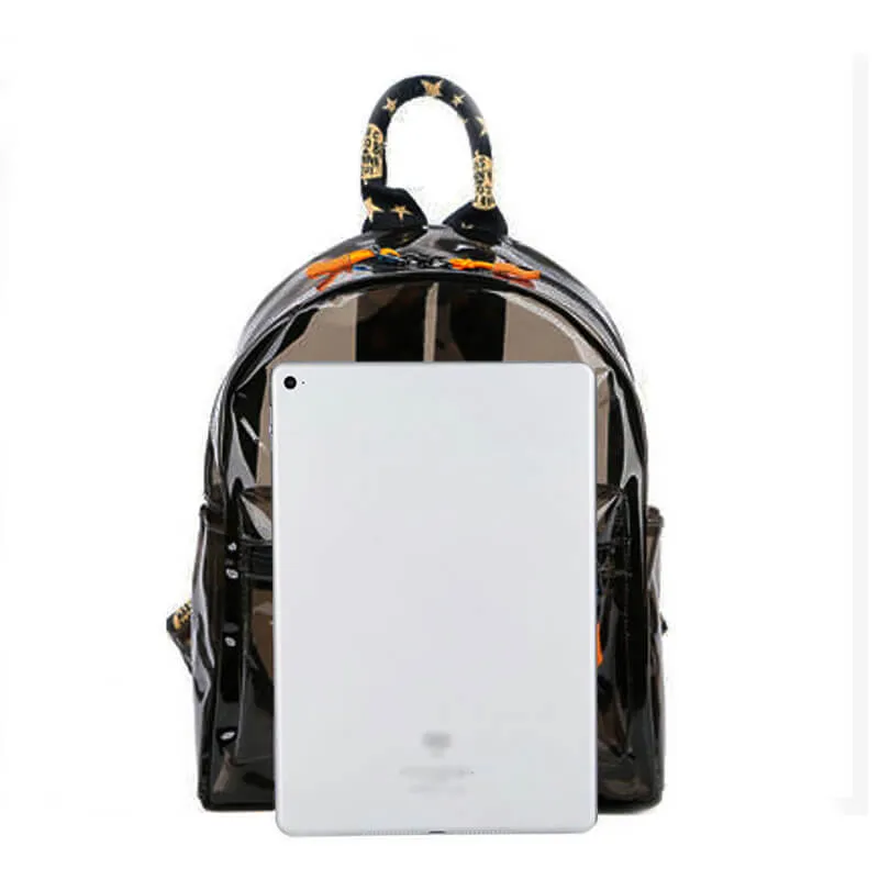 Cute Clear Mini Backpack Transparent Bookbag PVC for Women