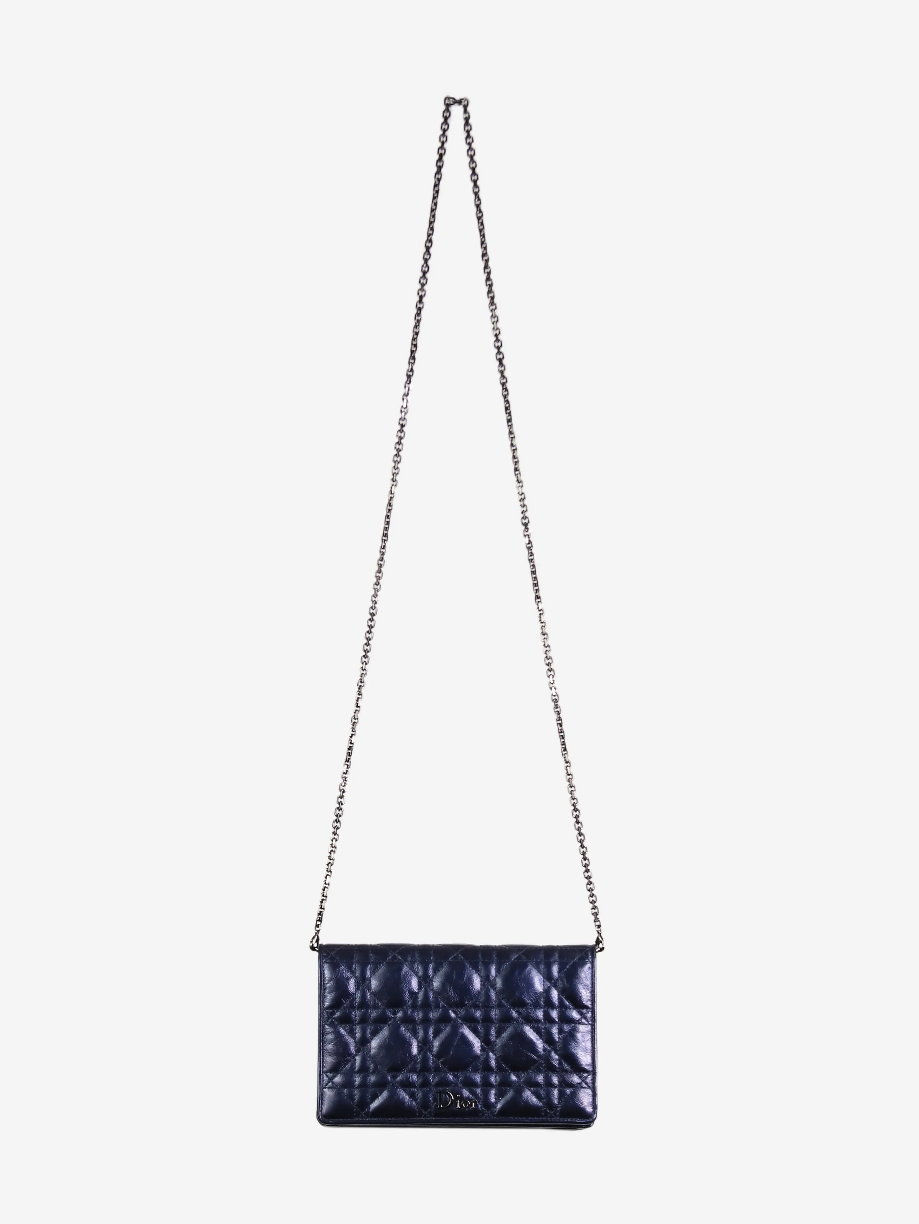 Dark blue 2016 Lady Dior pouch