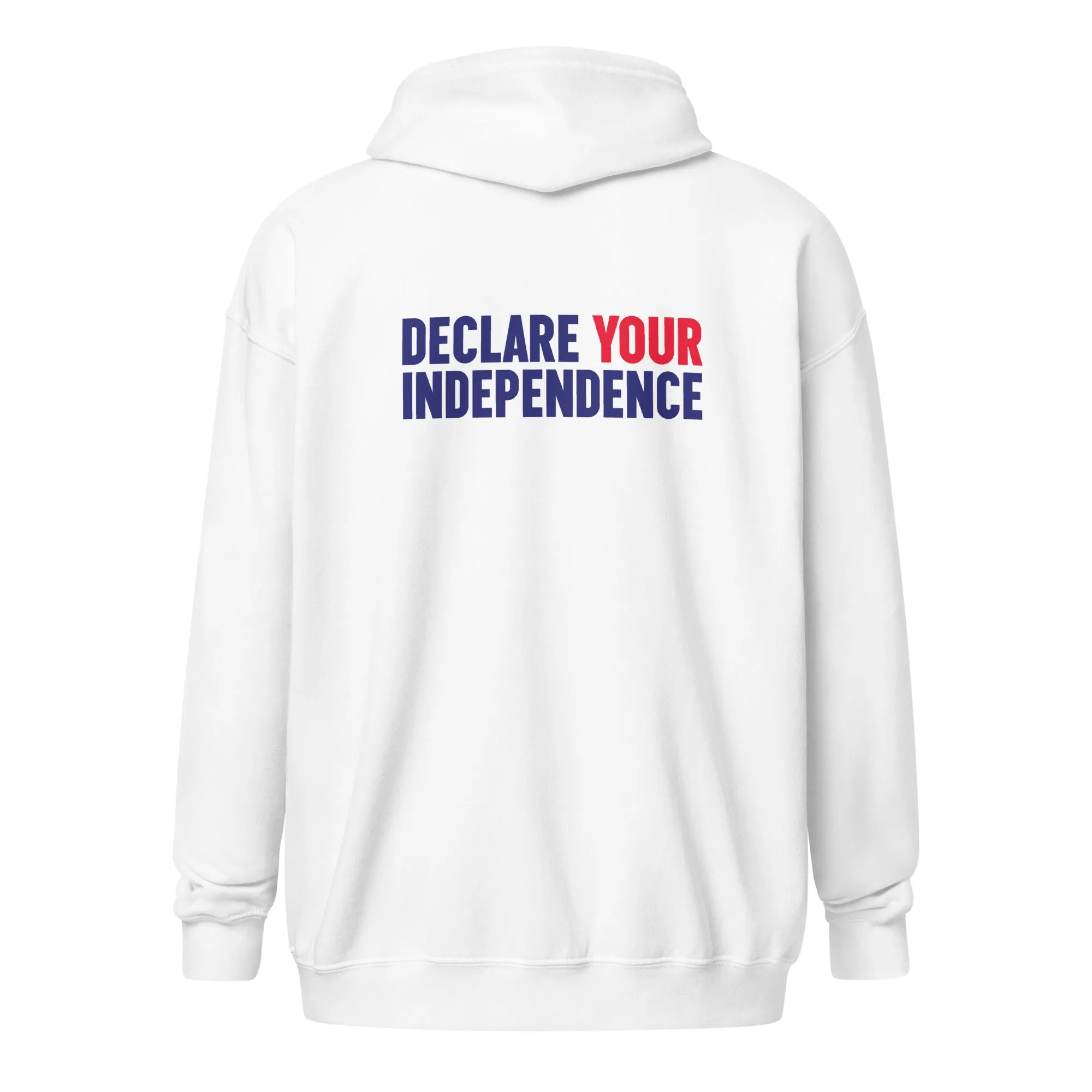 Declare your Independence Embroidered Unisex Zip Hoodie