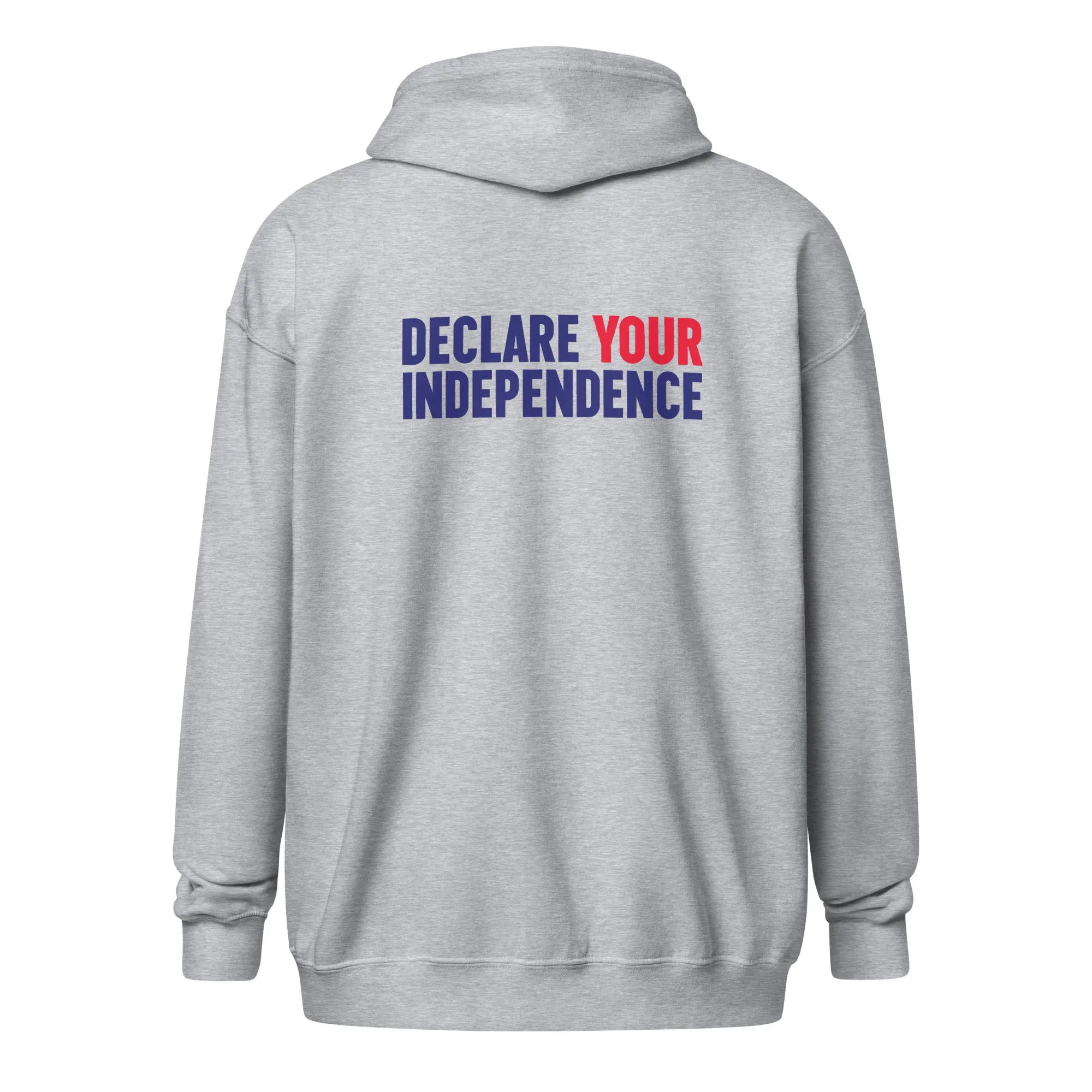 Declare your Independence Embroidered Unisex Zip Hoodie