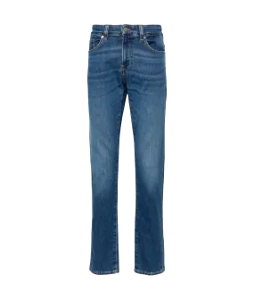 Delaware Midrise Slim-Fit Trousers - Blue