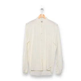 Delikatessen Zen Shirt stripe white jacquard