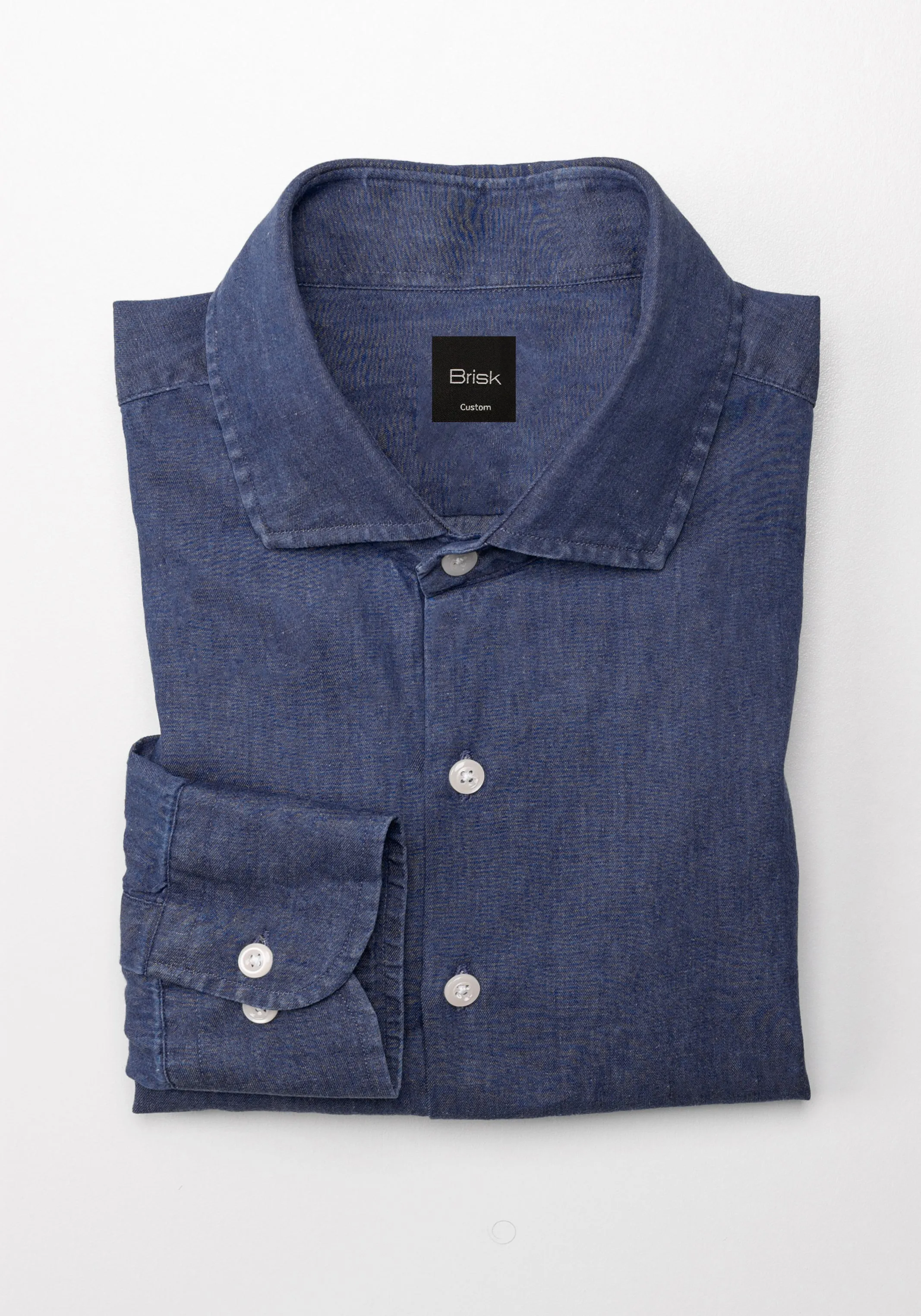 Denim Rinse Wash Shirt - Cut Away Classic Collar