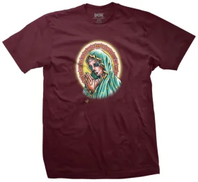 DGK T-SHIRT OUR LADY BURGUNDY