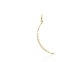 Diamond Crescent Moon Charm Only