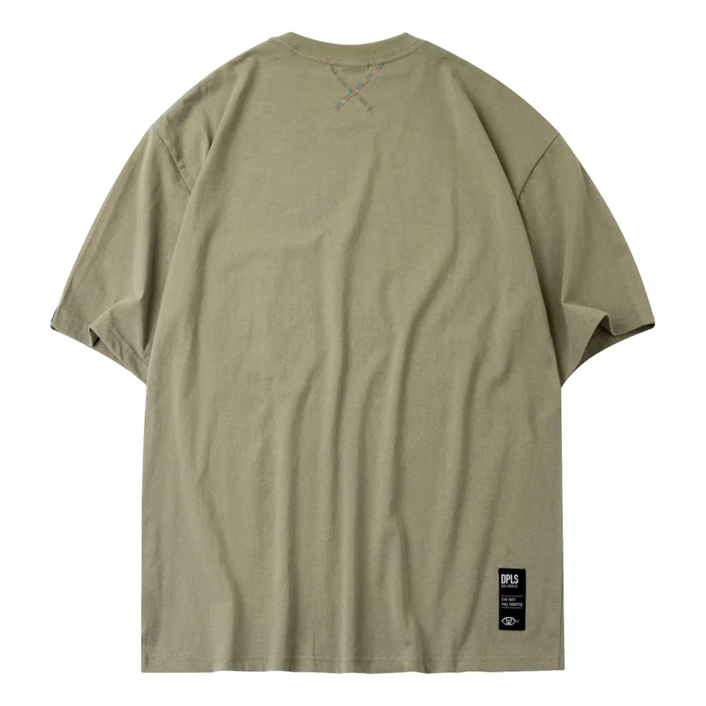 DPLS HOLOGRAM REFLECTIVE POCKET TEE-OLIVE