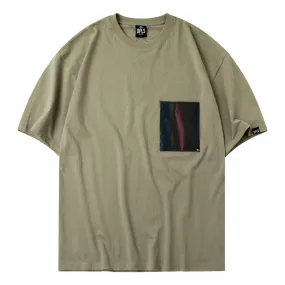 DPLS HOLOGRAM REFLECTIVE POCKET TEE-OLIVE