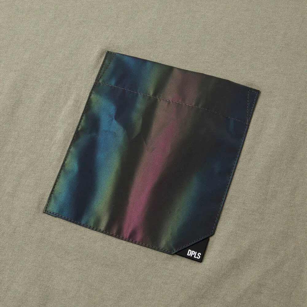 DPLS HOLOGRAM REFLECTIVE POCKET TEE-OLIVE