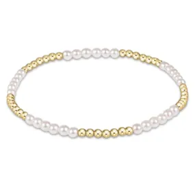 E Newton Classic Blissful Pattern Bracelet - Pearl