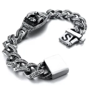 Engraved Skull Bracelet