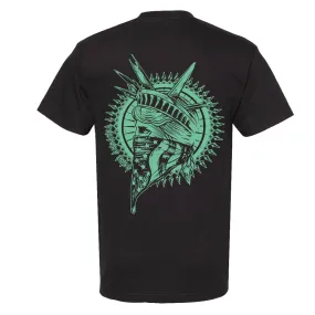 Factory Edge Mens Lady Liberty T Shirt Black