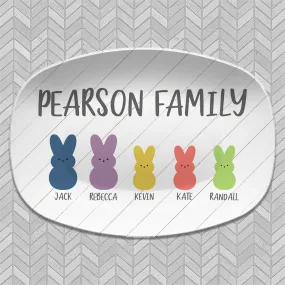 Family Bunny Personalized Platters