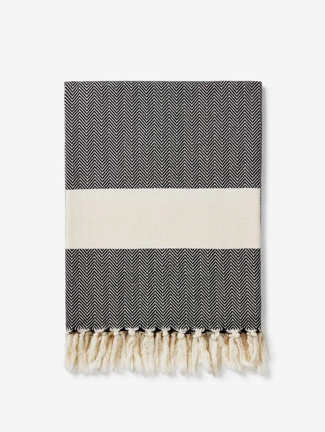 Ferah Herringbone Cotton Vegan Blanket | Multiple Colours