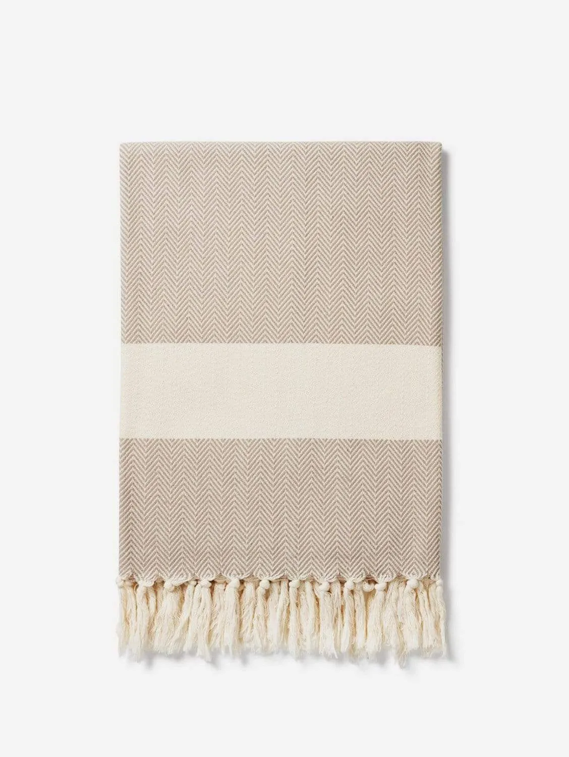 Ferah Herringbone Cotton Vegan Blanket | Multiple Colours