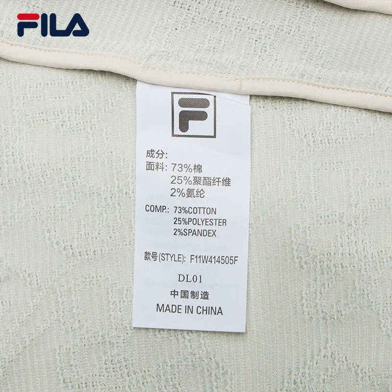 FILA CORE WHITE LINE FILA EMERALD Women's Knit Top in Olive Green