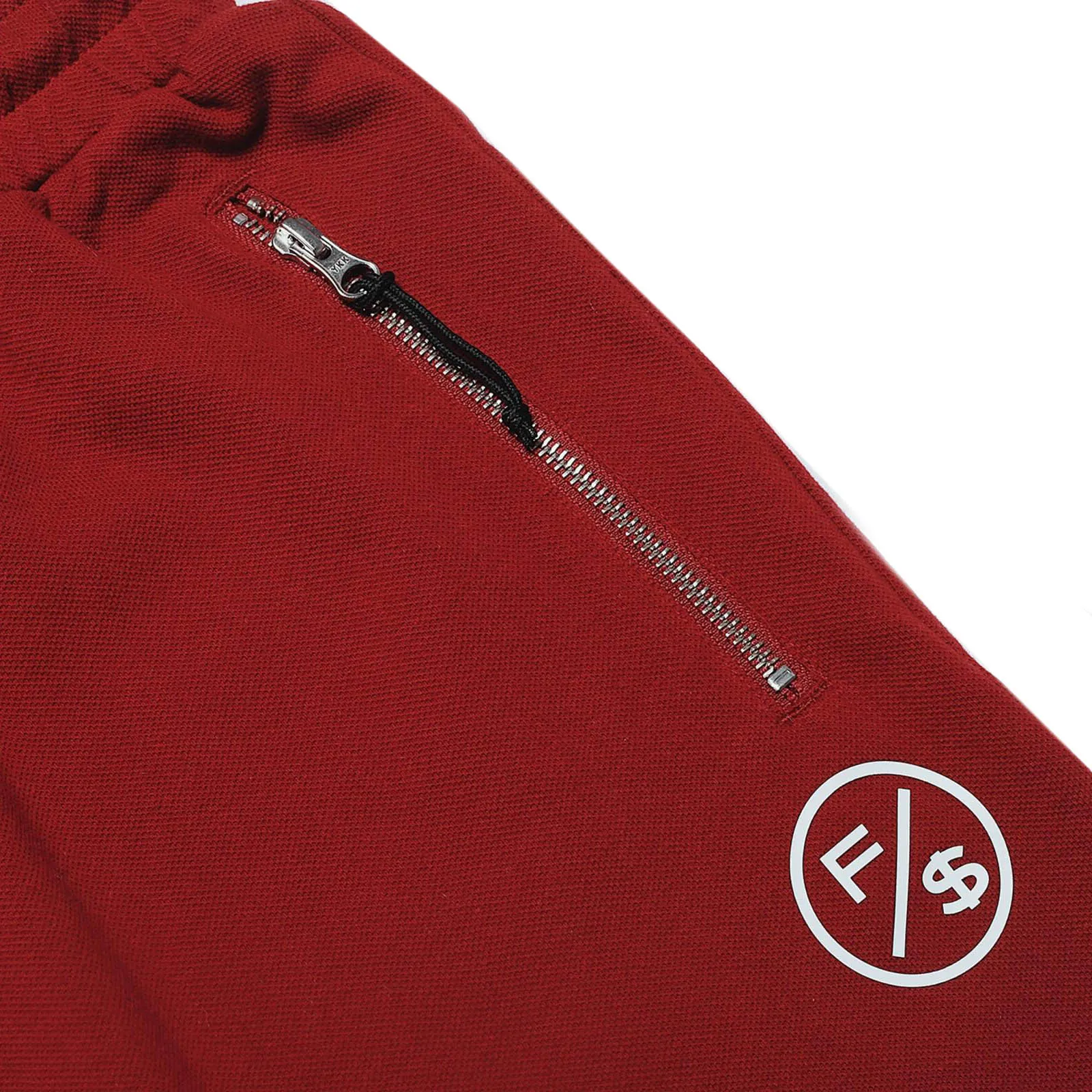 FOM PIQUE CREWNECK SHORTS BURGUNDY