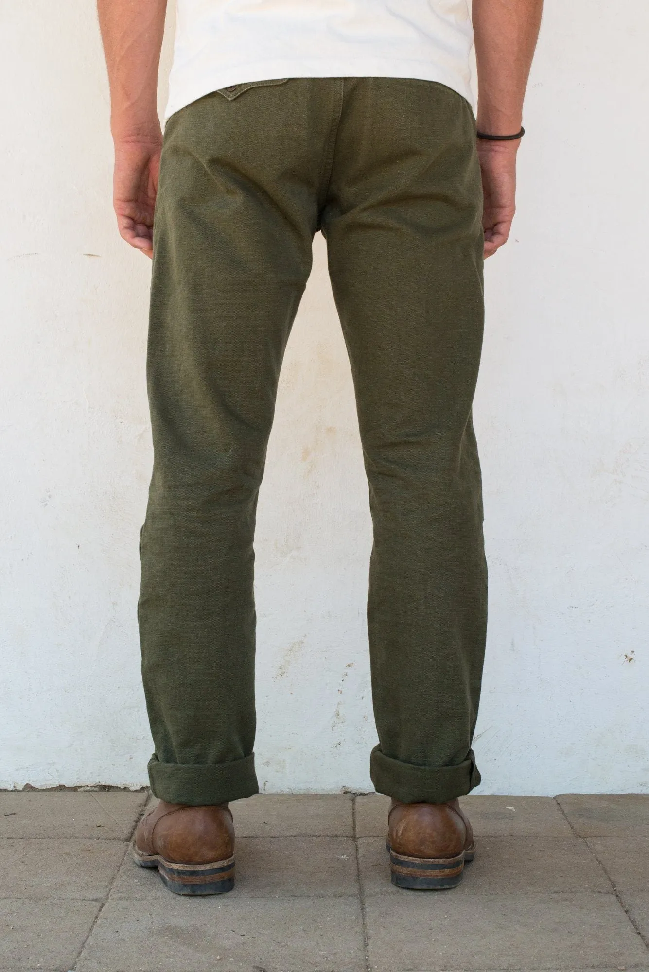 Freenote Cloth - Workers Chino Slim Fit 14oz Slub Army Green