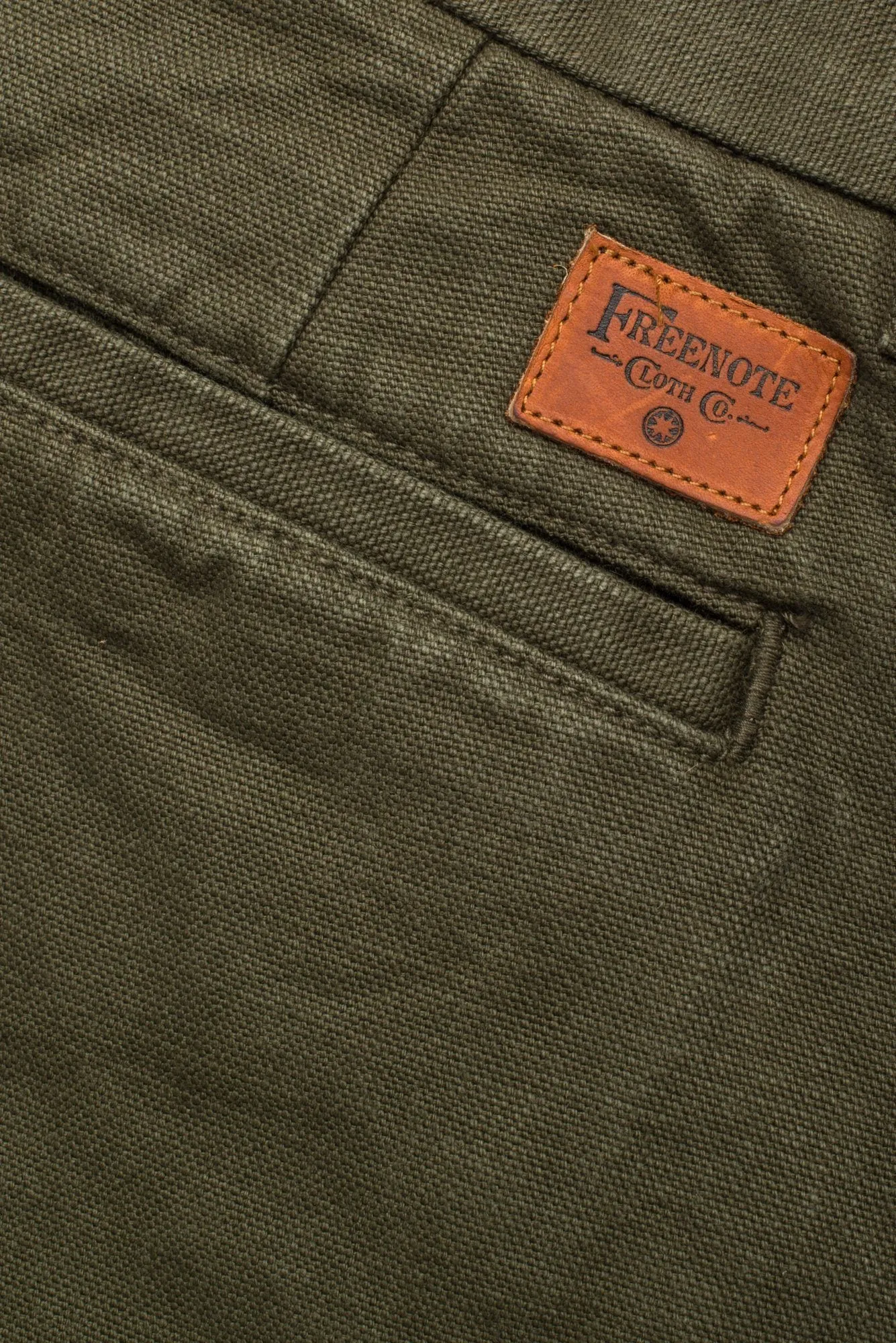 Freenote Cloth - Workers Chino Slim Fit 14oz Slub Army Green