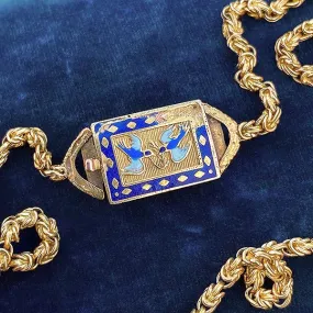 Georgian Chain with enamel clasp