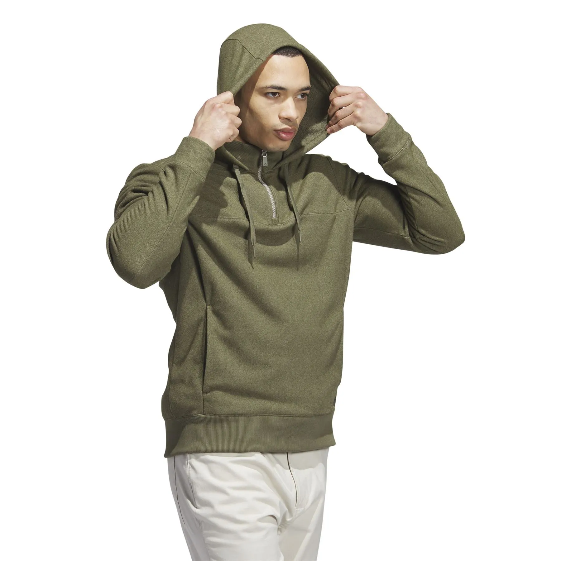 Go-To Quarter Zip Hoodie Olive Strata - AW23