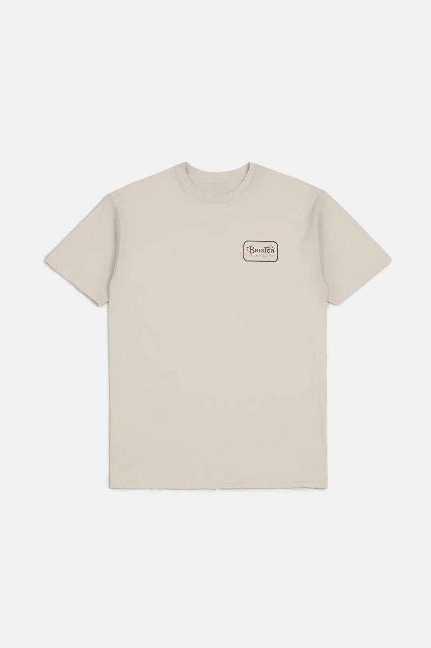 Grade S/S Standard Tee - Cream/Trekking Green/Sepia