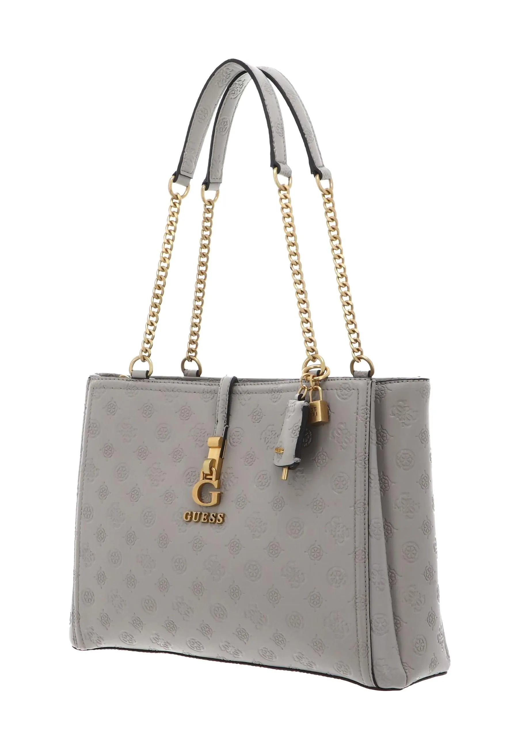 GUESS G James Logo Borsa Girlfriend Carryall Taupe Grigio PD931323