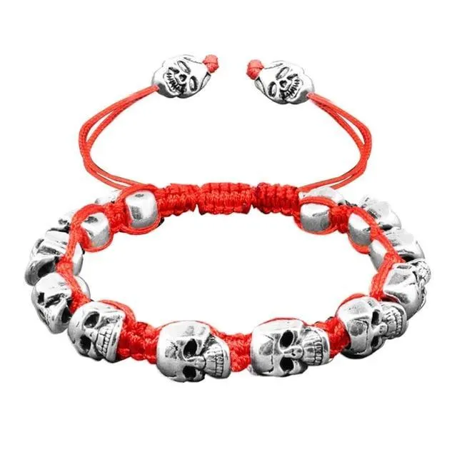 Handmade Skull Beaded Rope Bohemian Bracelet