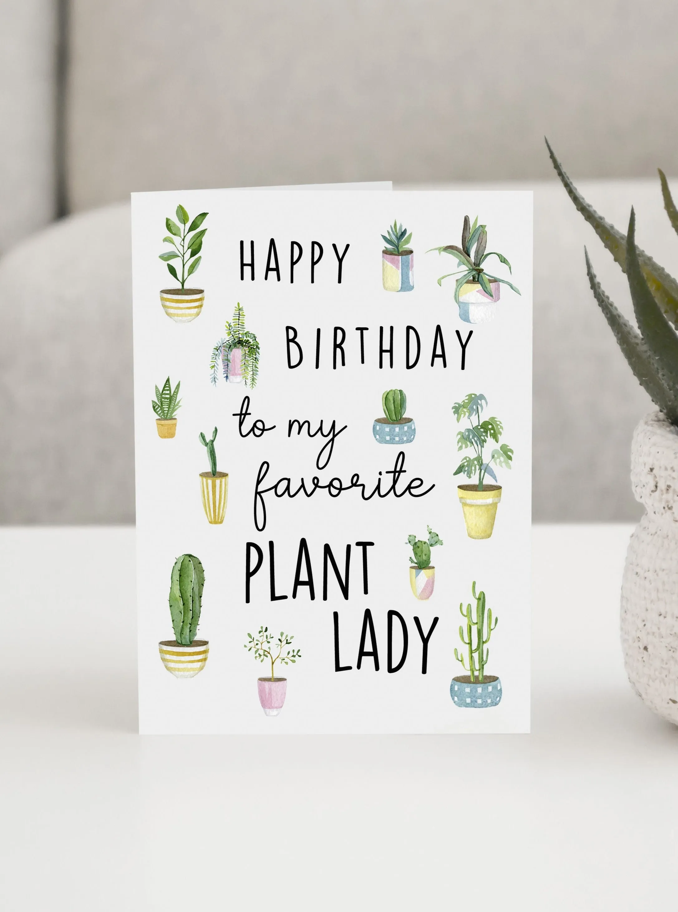 Happy Birthday To My Favorite Plant Lady Card