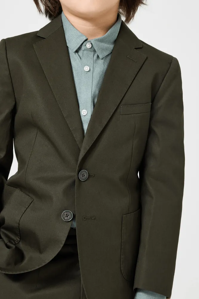 Hendrix 2 Piece Suit - Olive Cotton