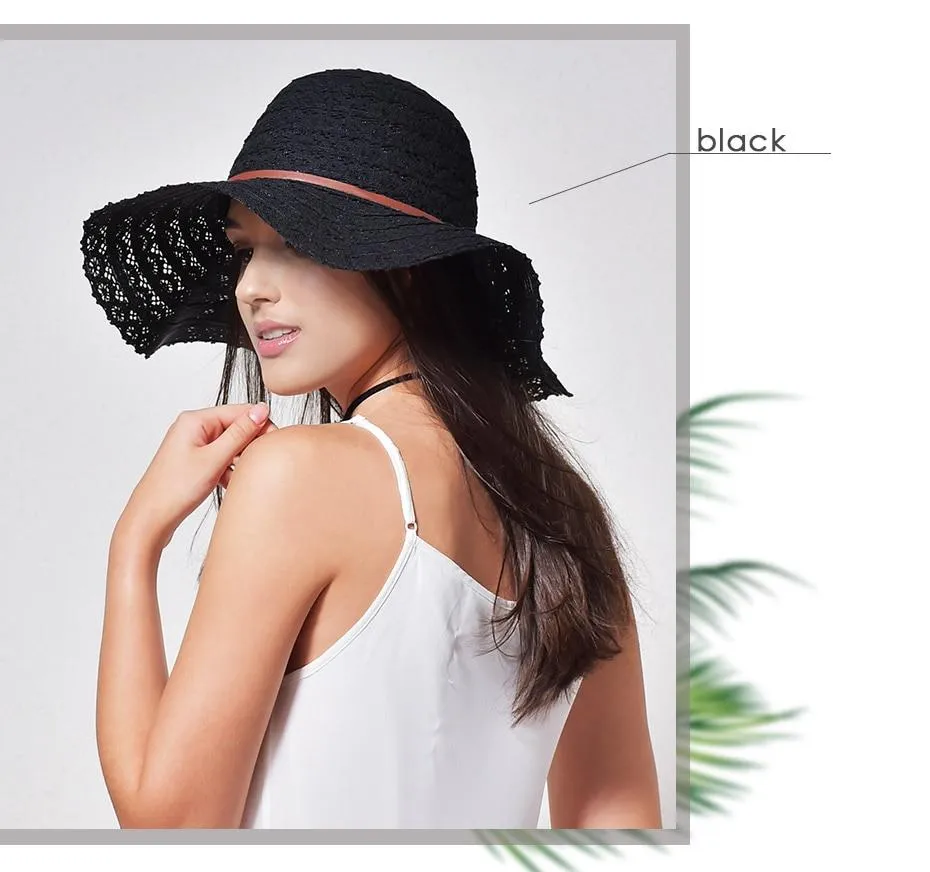 INNOVATO Foldable Floppy Wide Brim Straw Sun Hat