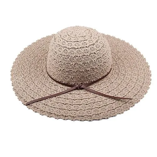 INNOVATO Foldable Floppy Wide Brim Straw Sun Hat