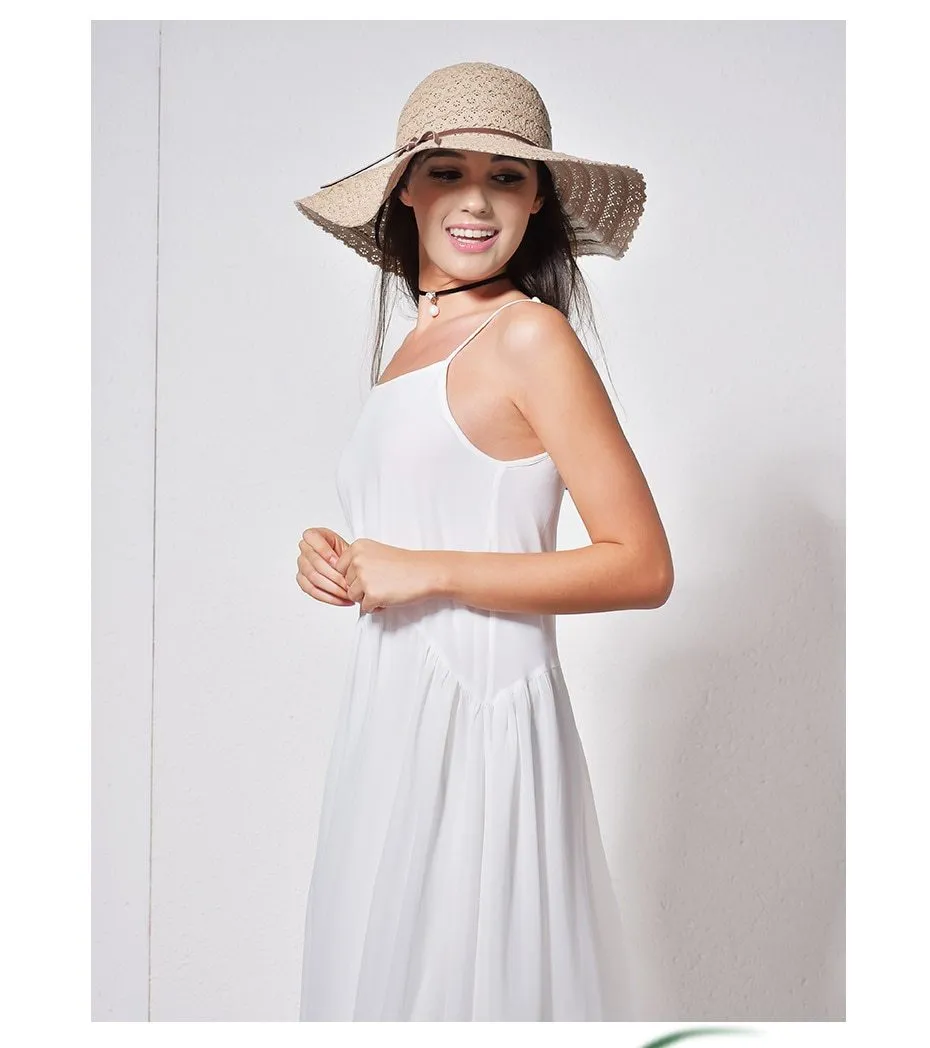 INNOVATO Foldable Floppy Wide Brim Straw Sun Hat