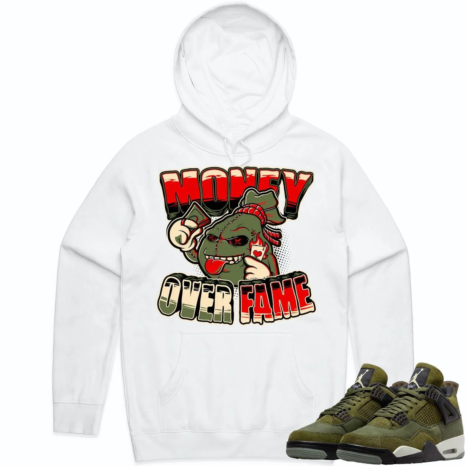 Jordan 4 Craft Olive 4s Hoodie to Match - OLIVE MOF